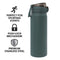 REGENT TRAVEL VACUUM FLASK STAINLESS STEEL WITH SIP STRAW SAGE GREEN, 900ML