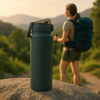 REGENT TRAVEL VACUUM FLASK STAINLESS STEEL WITH SIP STRAW SAGE GREEN, 900ML