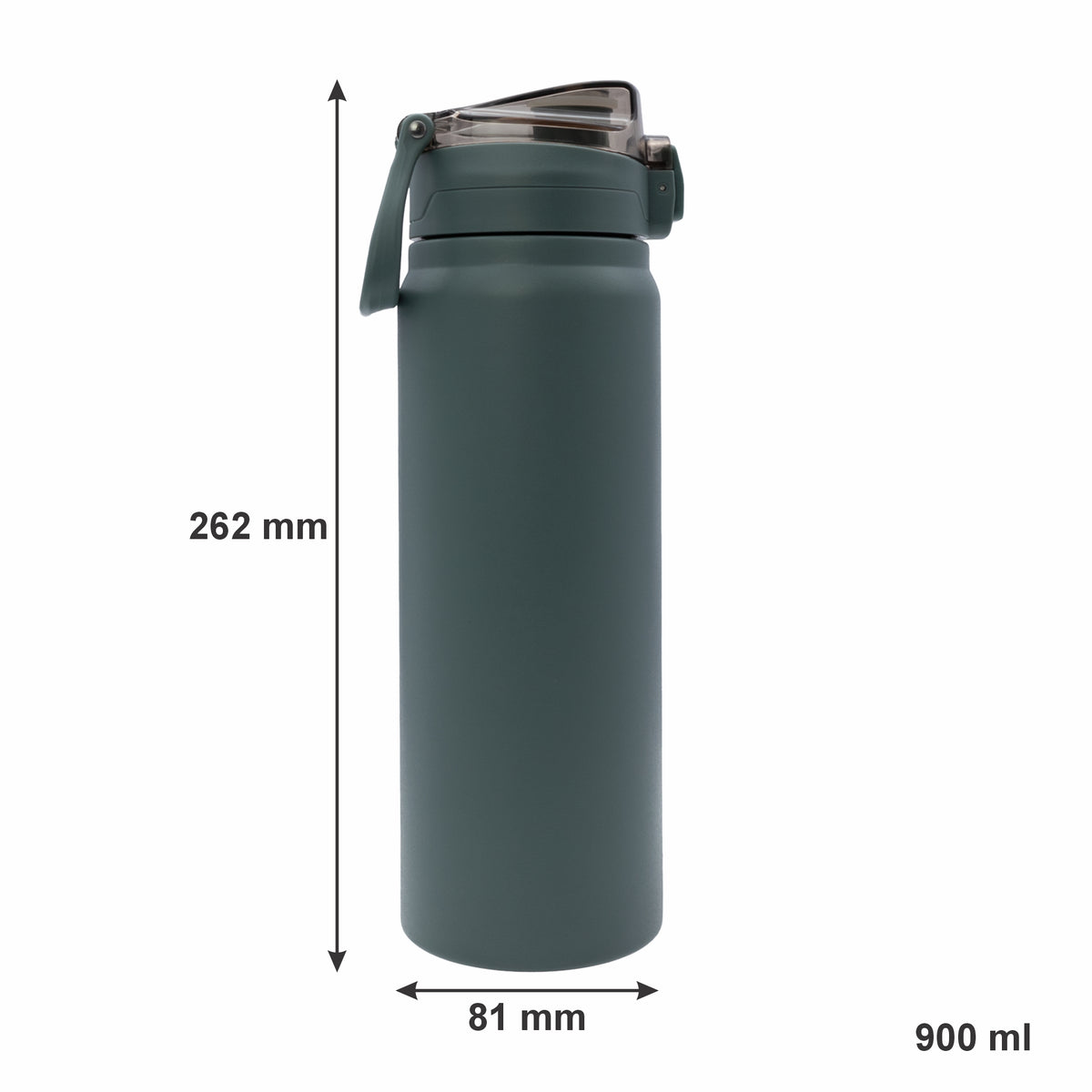 REGENT TRAVEL VACUUM FLASK STAINLESS STEEL WITH SIP STRAW SAGE GREEN, 900ML