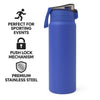 REGENT TRAVEL VACUUM FLASK STAINLESS STEEL WITH SIP STRAW LILAC, 900ML