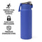 REGENT TRAVEL VACUUM FLASK STAINLESS STEEL WITH SIP STRAW LILAC, 900ML