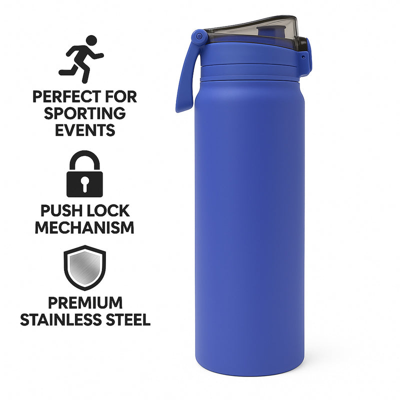 REGENT TRAVEL VACUUM FLASK STAINLESS STEEL WITH SIP STRAW LILAC, 900ML