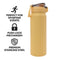 REGENT TRAVEL VACUUM FLASK STAINLESS STEEL WITH SIP STRAW YELLOW, 900ML