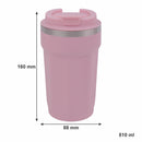 REGENT DOUBLE WALL STAINLESS STEEL TRAVEL MUG PINK, 510ML