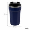 REGENT DOUBLE WALL STAINLESS STEEL TRAVEL MUG NAVY, 510ML