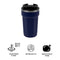 REGENT DOUBLE WALL STAINLESS STEEL TRAVEL MUG NAVY, 510ML