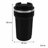 REGENT DOUBLE WALL STAINLESS STEEL TRAVEL MUG BLACK, 510ML