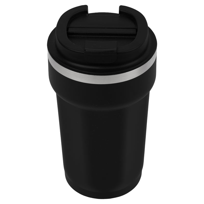 REGENT DOUBLE WALL STAINLESS STEEL TRAVEL MUG BLACK, 510ML