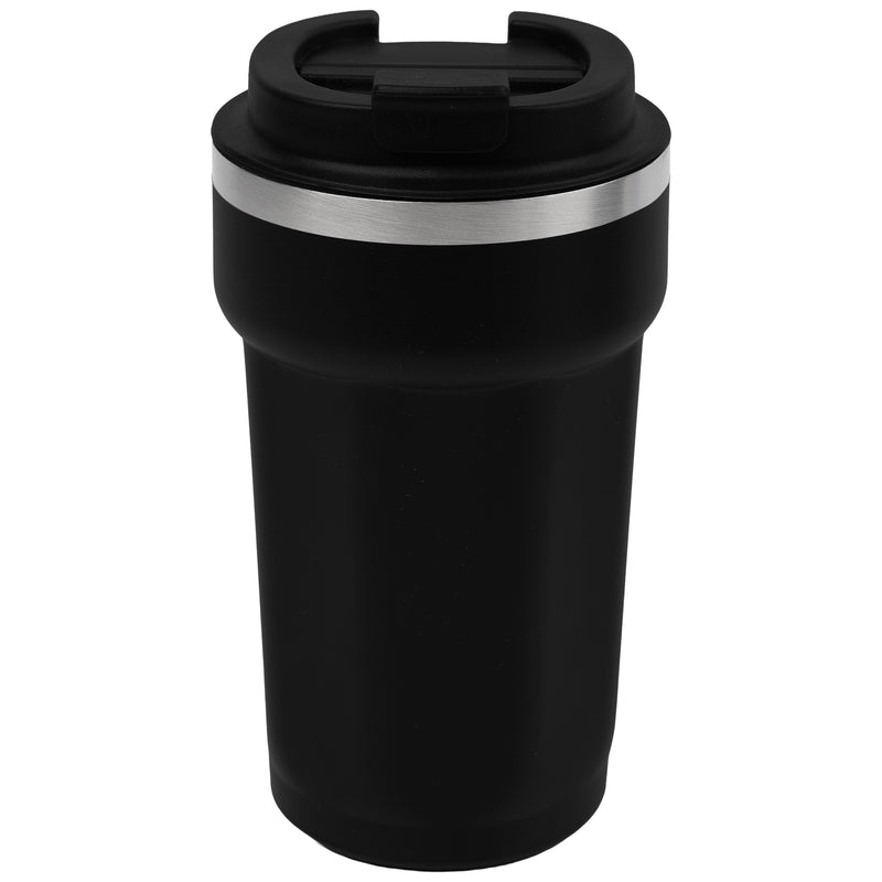 REGENT DOUBLE WALL STAINLESS STEEL TRAVEL MUG BLACK, 510ML