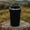 REGENT DOUBLE WALL STAINLESS STEEL TRAVEL MUG BLACK, 510ML