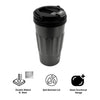 REGENT DOUBLE WALLED INSULATED TRAVEL MUG ST. STEEL AND PP PLASTIC LID GREY, 500ML
