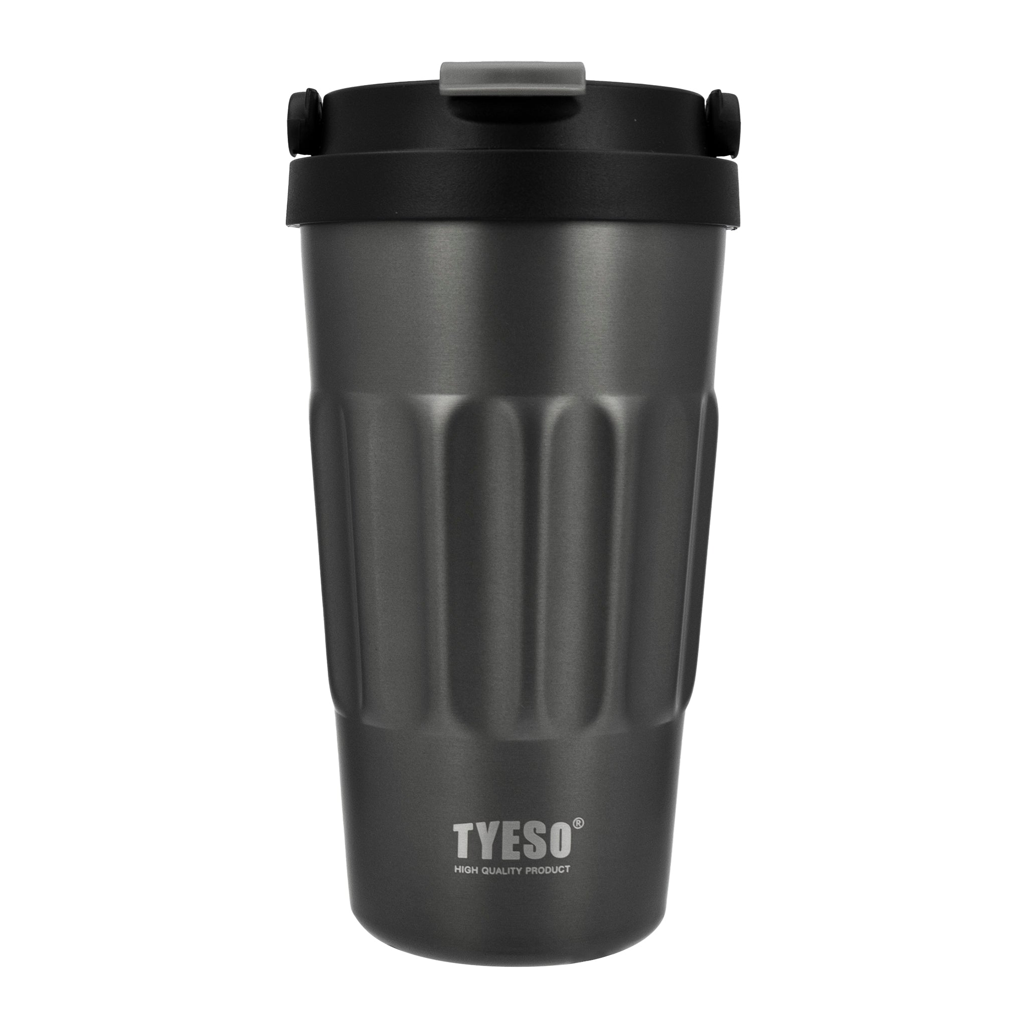 REGENT DOUBLE WALLED INSULATED TRAVEL MUG ST. STEEL AND PP PLASTIC LID GREY, 500ML