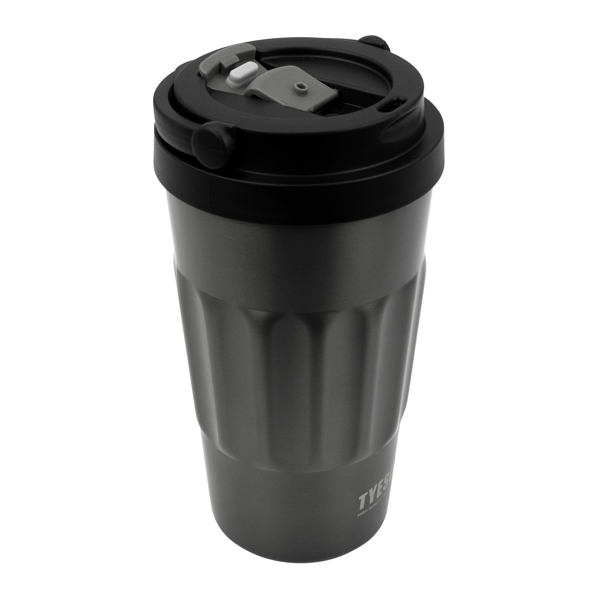 REGENT DOUBLE WALLED INSULATED TRAVEL MUG ST. STEEL AND PP PLASTIC LID GREY, 500ML