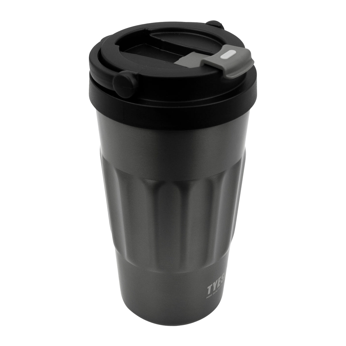 REGENT DOUBLE WALLED INSULATED TRAVEL MUG ST. STEEL AND PP PLASTIC LID GREY, 500ML