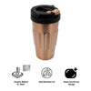 REGENT DOUBLE WALLED INSULATED TRAVEL MUG ST. STEEL AND PP PLASTIC LID BRONZE, 500ML