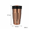 REGENT DOUBLE WALLED INSULATED TRAVEL MUG ST. STEEL AND PP PLASTIC LID BRONZE, 500ML