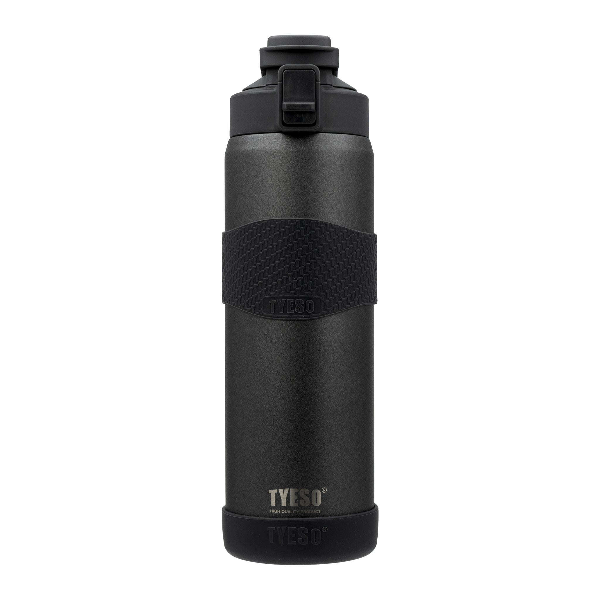 REGENT DOUBLE WALLED VACUUM INSULATED BOTTLE ST. STEEL, SILICONE AND PP PLASTIC GREY 900ML