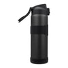 REGENT DOUBLE WALLED VACUUM INSULATED BOTTLE ST. STEEL, SILICONE AND PP PLASTIC GREY 900ML