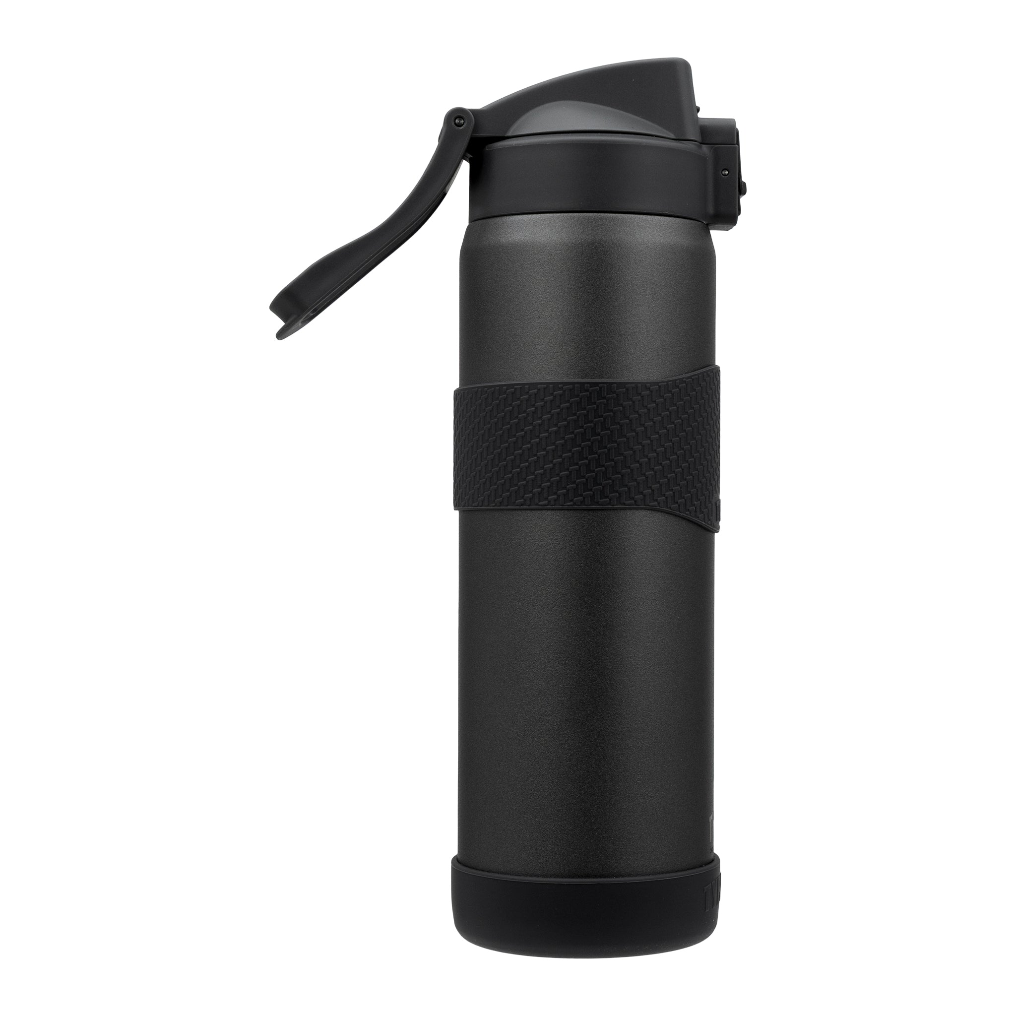 REGENT DOUBLE WALLED VACUUM INSULATED BOTTLE ST. STEEL, SILICONE AND PP PLASTIC GREY 900ML