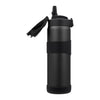 REGENT DOUBLE WALLED VACUUM INSULATED BOTTLE ST. STEEL, SILICONE AND PP PLASTIC GREY 900ML