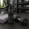 REGENT DOUBLE WALLED VACUUM INSULATED BOTTLE ST. STEEL, SILICONE AND PP PLASTIC GREY 900ML