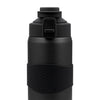 REGENT DOUBLE WALLED VACUUM INSULATED BOTTLE ST. STEEL, SILICONE AND PP PLASTIC GREY 900ML