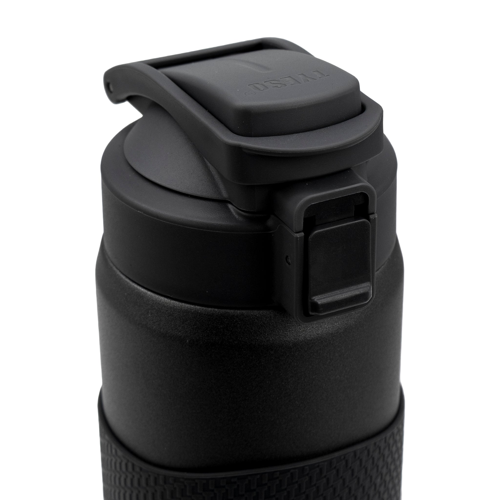 REGENT DOUBLE WALLED VACUUM INSULATED BOTTLE ST. STEEL, SILICONE AND PP PLASTIC GREY 900ML
