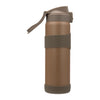 REGENT DOUBLE WALLED VACUUM INSULATED BOTTLE ST. STEEL, SILICONE AND PP PLASTIC BROWN, 900ML