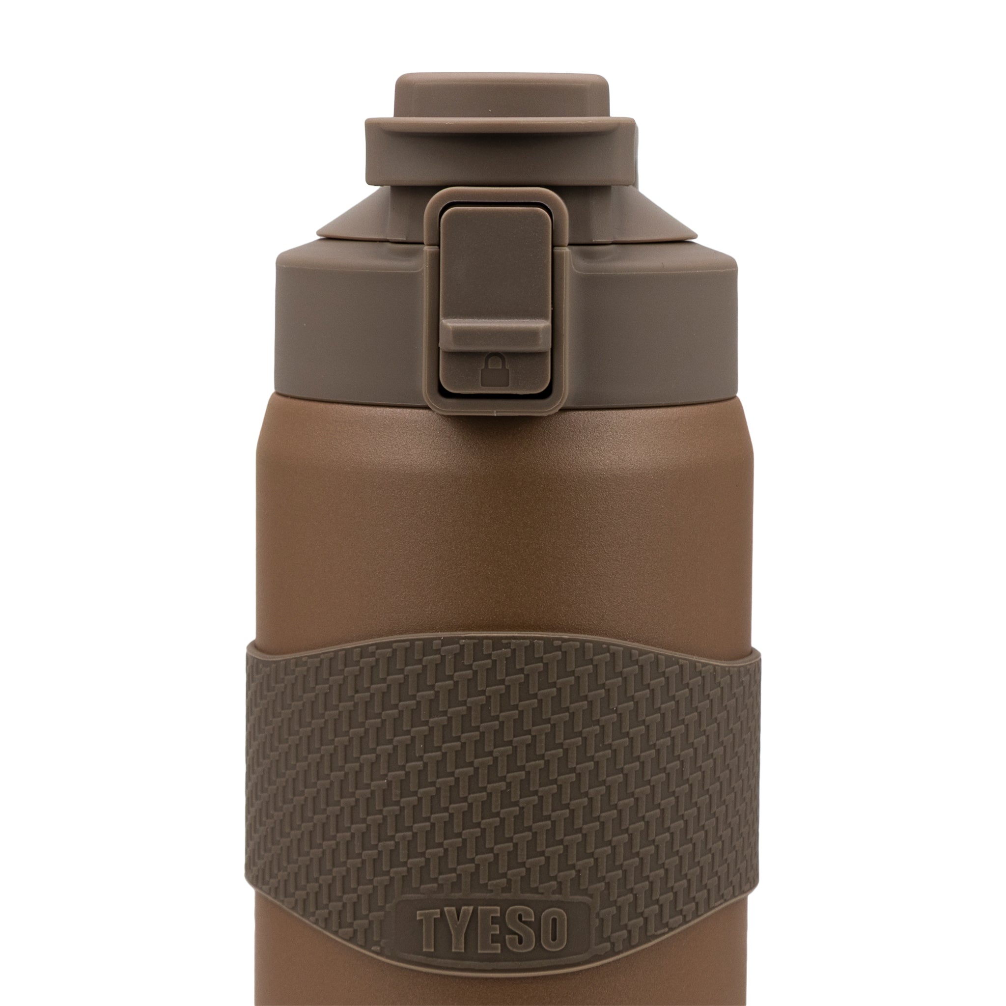 REGENT DOUBLE WALLED VACUUM INSULATED BOTTLE ST. STEEL, SILICONE AND PP PLASTIC BROWN, 900ML