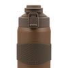 REGENT DOUBLE WALLED VACUUM INSULATED BOTTLE ST. STEEL, SILICONE AND PP PLASTIC BROWN, 900ML