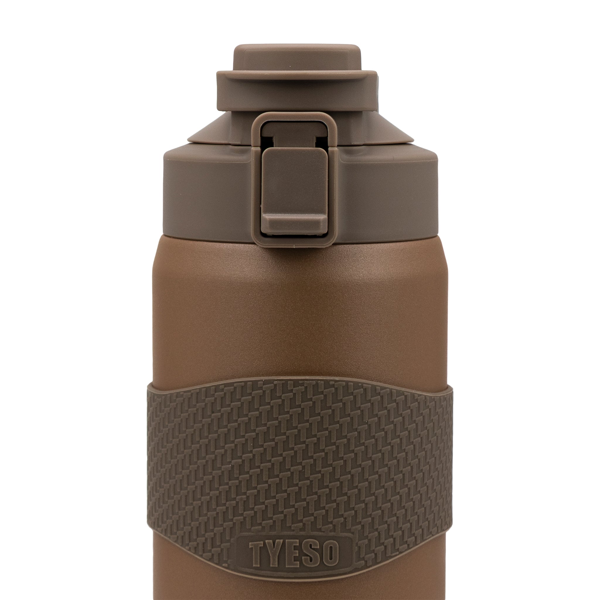REGENT DOUBLE WALLED VACUUM INSULATED BOTTLE ST. STEEL, SILICONE AND PP PLASTIC BROWN, 900ML