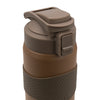 REGENT DOUBLE WALLED VACUUM INSULATED BOTTLE ST. STEEL, SILICONE AND PP PLASTIC BROWN, 900ML