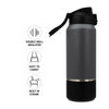 REGENT DOUBLE WALLED VACUUM INSULATED FLASK ST. STEEL AND PP PLASTIC GREY, 1.2L