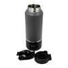 REGENT DOUBLE WALLED VACUUM INSULATED FLASK ST. STEEL AND PP PLASTIC GREY, 1.2L