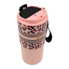 REGENT DOUBLE WALLED INSULATED TRAVEL MUG ST. STEEL AND PP PLASTIC PINK, 600ML