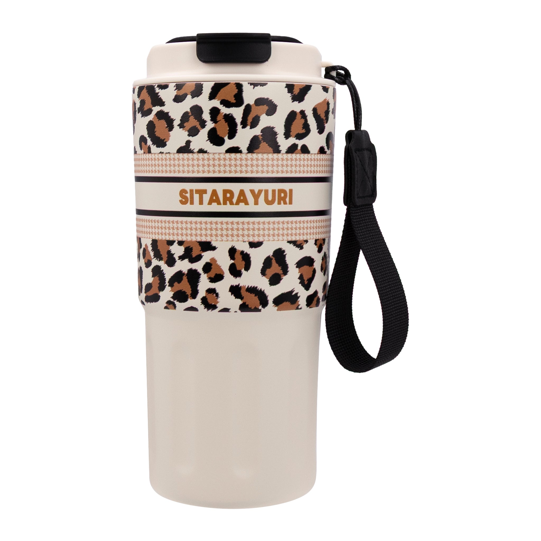 REGENT DOUBLE WALLED INSULATED TRAVEL MUG ST. STEEL AND PP PLASTIC WHITE, 600ML