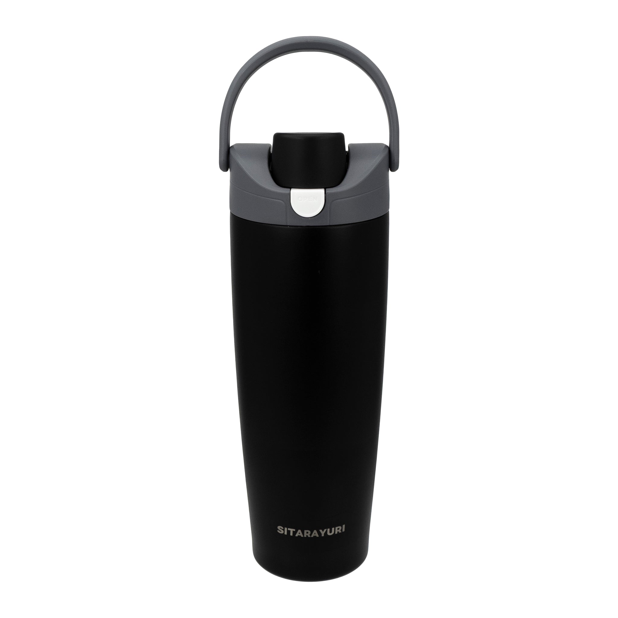 REGENT DOUBLE WALLED VACUUM INSULATED FLASK ST. STEEL AND PP PLASTIC BLACK, 900ML
