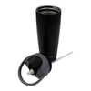 REGENT DOUBLE WALLED VACUUM INSULATED FLASK ST. STEEL AND PP PLASTIC BLACK, 900ML