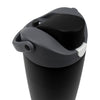 REGENT DOUBLE WALLED VACUUM INSULATED FLASK ST. STEEL AND PP PLASTIC BLACK, 900ML
