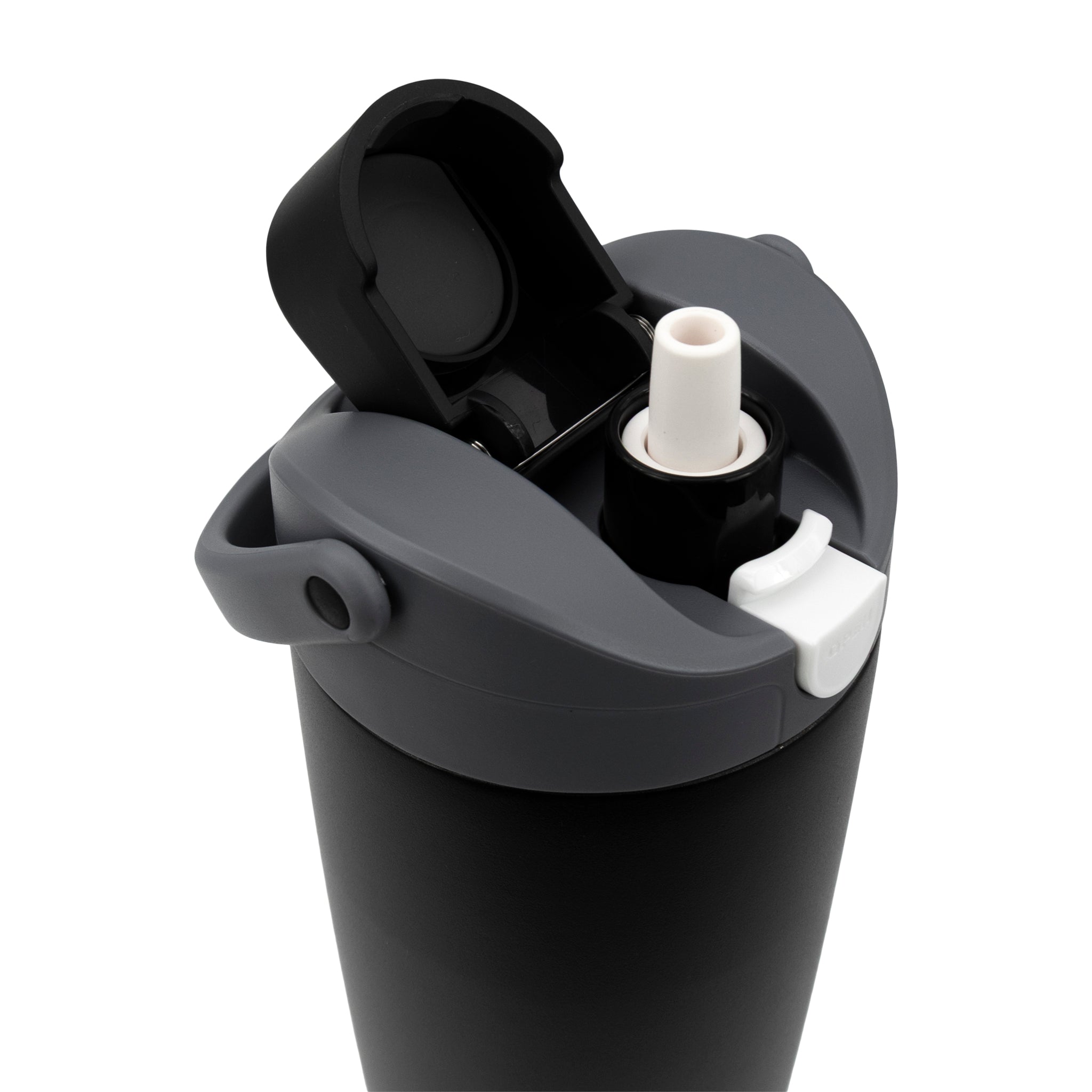 REGENT DOUBLE WALLED VACUUM INSULATED FLASK ST. STEEL AND PP PLASTIC BLACK, 900ML