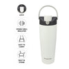 REGENT DOUBLE WALLED VACUUM INSULATED FLASK ST. STEEL AND PP PLASTIC WHITE, 900ML