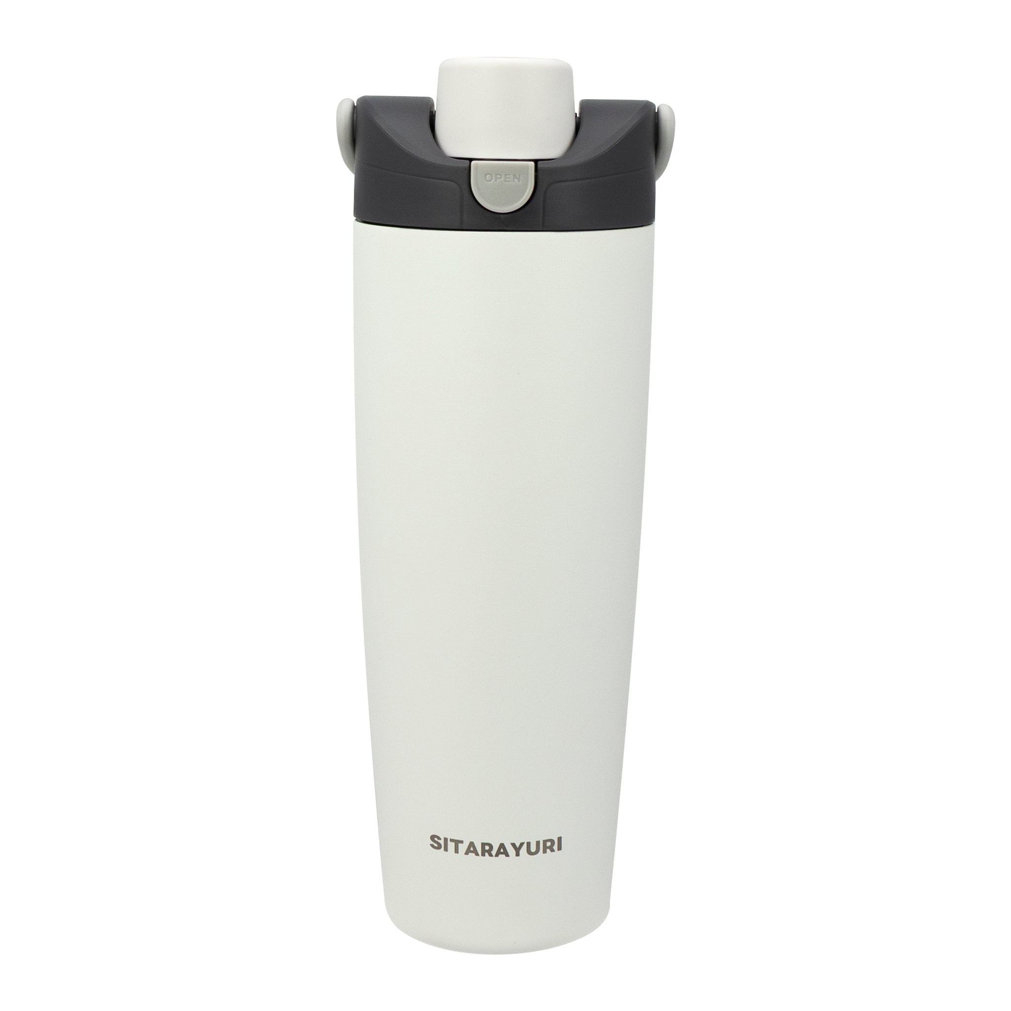 REGENT DOUBLE WALLED VACUUM INSULATED FLASK ST. STEEL AND PP PLASTIC WHITE, 900ML
