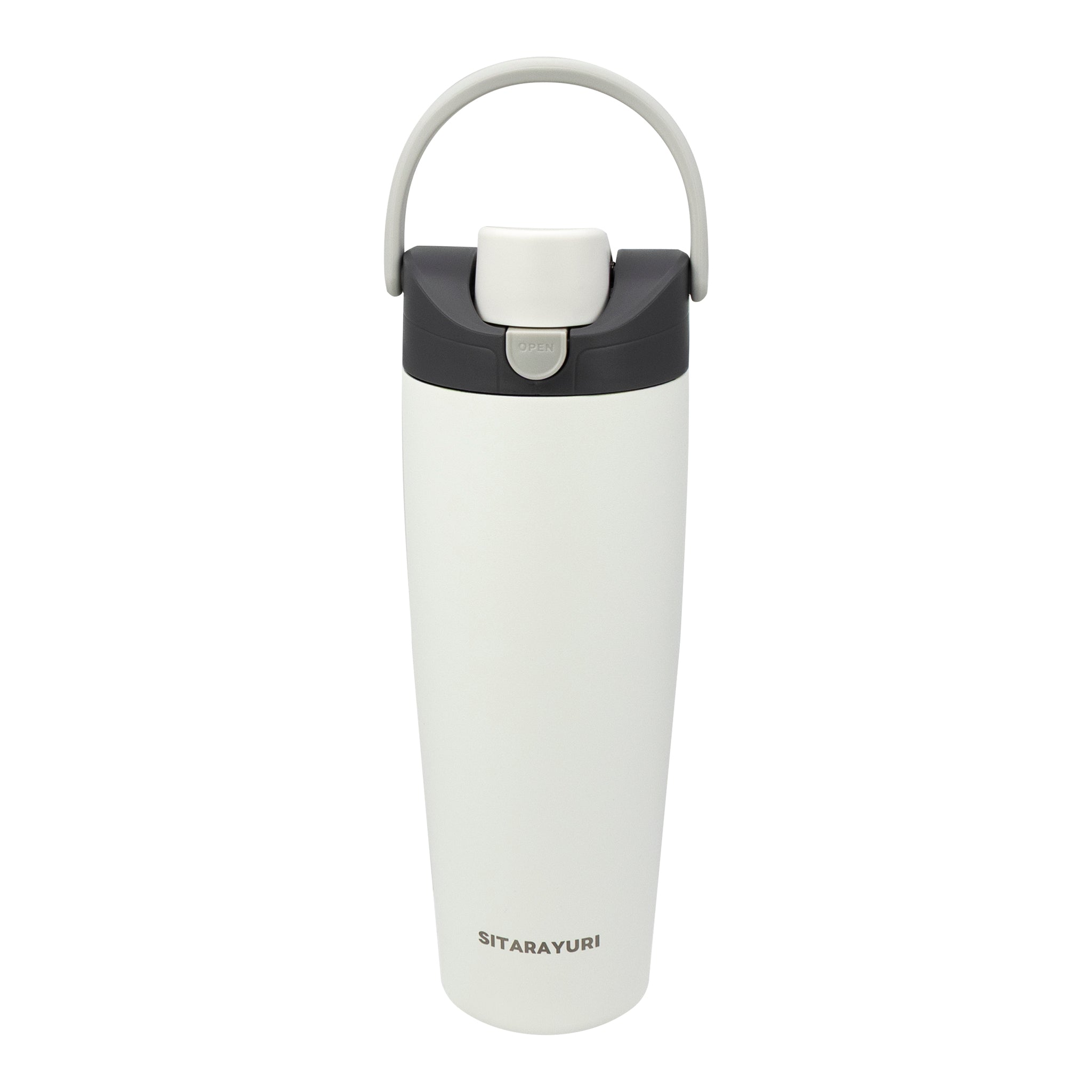 REGENT DOUBLE WALLED VACUUM INSULATED FLASK ST. STEEL AND PP PLASTIC WHITE, 900ML