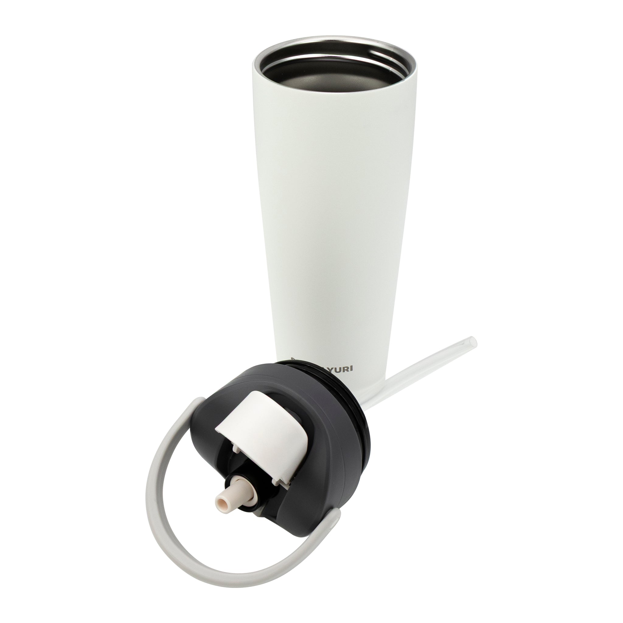 REGENT DOUBLE WALLED VACUUM INSULATED FLASK ST. STEEL AND PP PLASTIC WHITE, 900ML