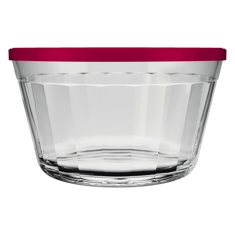 NADIR AMERICANO XL BOWL WITH 4 COLOURED PLASTIC LIDS, 1LT