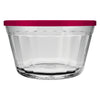 NADIR AMERICANO XL BOWL WITH 4 COLOURED PLASTIC LIDS, 1LT