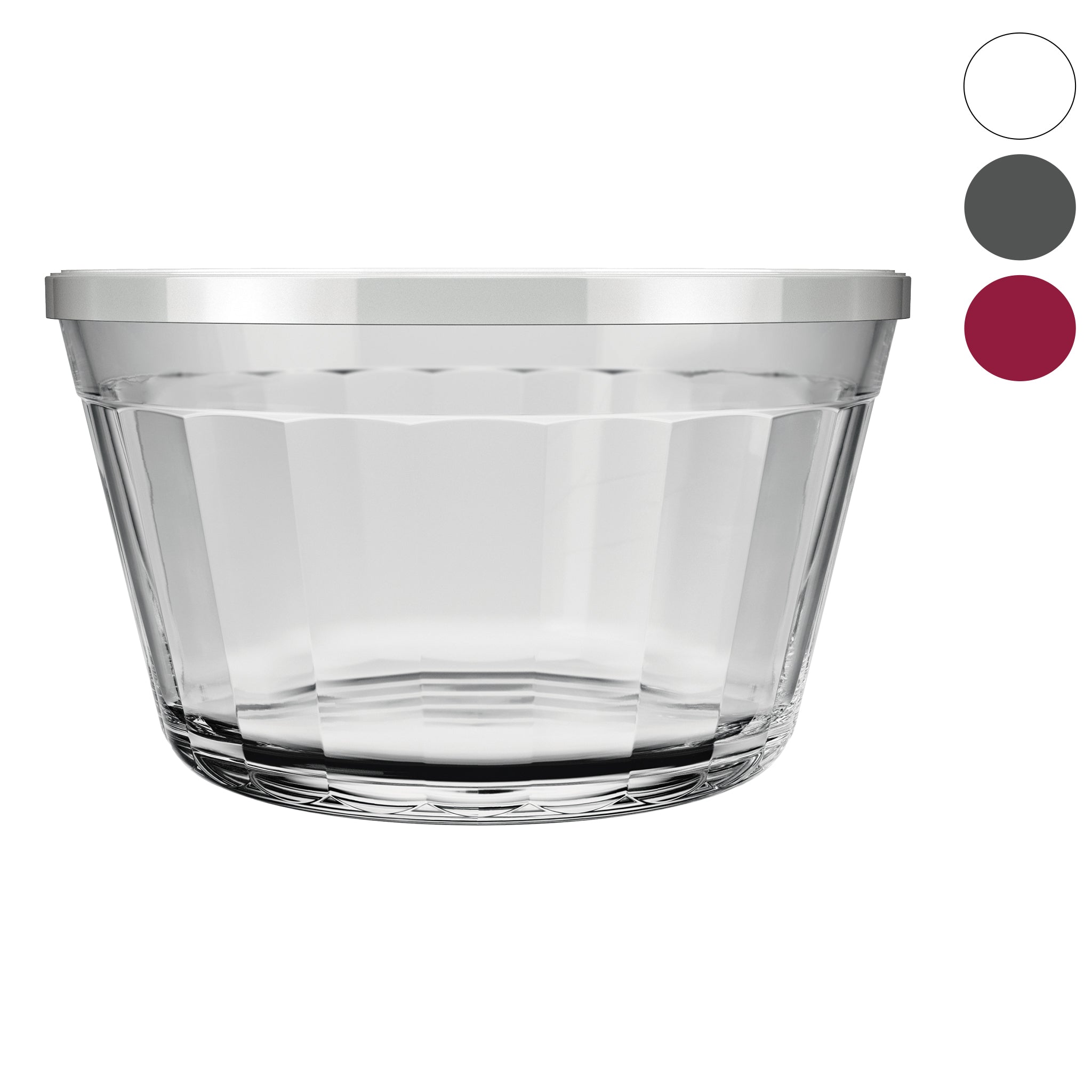 NADIR AMERICANO XL BOWL WITH 3 COLOURED PLASTIC LIDS, 1L