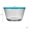 NADIR AMERICANO XL BOWL WITH 3 COLOURED PLASTIC LIDS, 1L