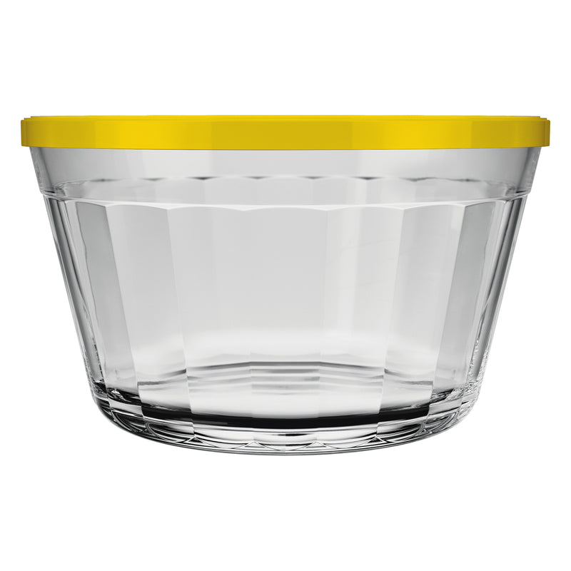 NADIR AMERICANO XL BOWL WITH 4 COLOURED PLASTIC LIDS, 1LT