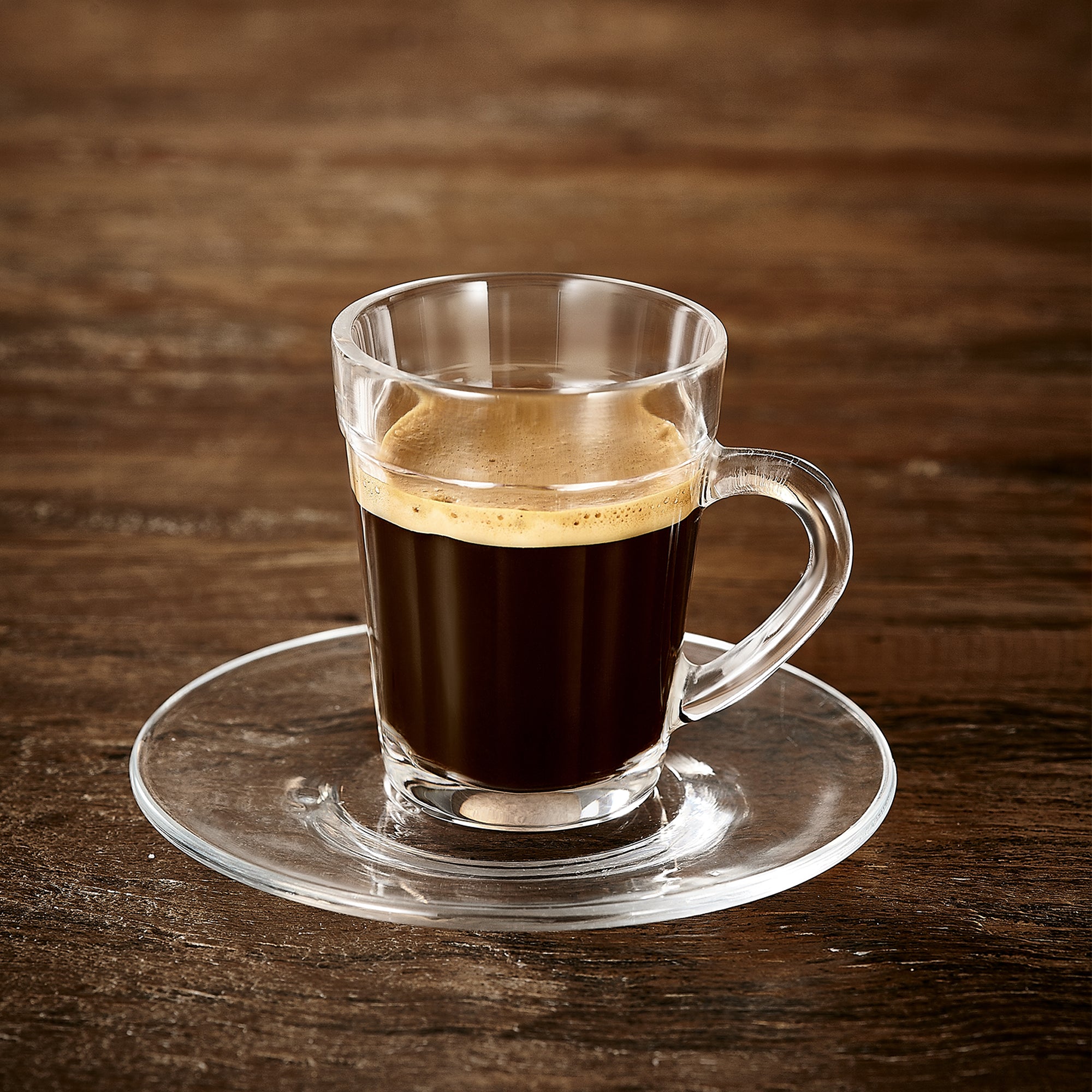 NADIR GLASS ESPRESSO CUP AND SAUCER, 90ML (12PC +12PC SET) HCS Home